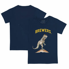 Milwaukee Brewers Tiny Turnip Youth TT Rex T-Shirt Navy