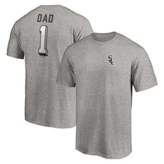 Chicago White Sox Number One Dad T-Shirt Heather Gray