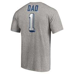 Los Angeles Dodgers Number One Dad T-Shirt Heather Gray