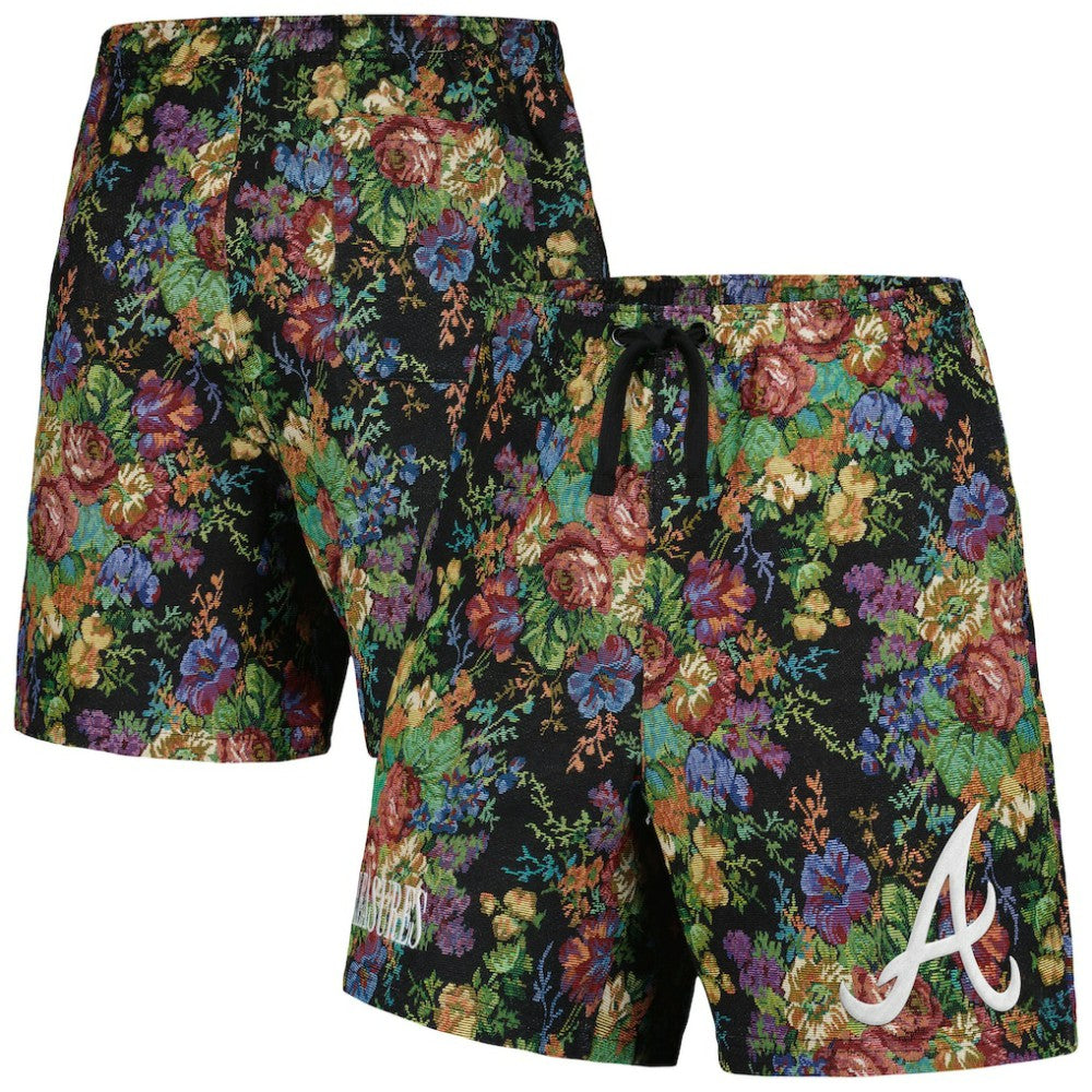 Atlanta Braves PLEASURES Floral Shorts Black