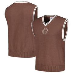 Chicago Cubs PLEASURES Knit V-Neck Pullover Sweater Vest Brown
