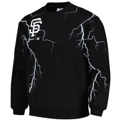 San Francisco Giants PLEASURES Lightning Crewneck Pullover Sweatshirt Black