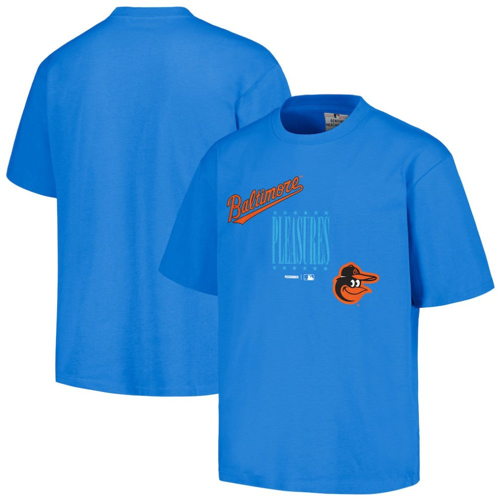 Baltimore Orioles PLEASURES Repurpose T-Shirt Blue