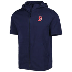 Boston Red Sox Levelwear Recruit Full-Zip Short Sleeve Hoodie Navy