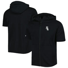 Chicago White Sox Levelwear Recruit Full-Zip Short Sleeve Hoodie Black
