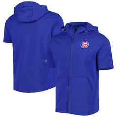Chicago Cubs Levelwear Recruit Full-Zip Short Sleeve Hoodie Royal
