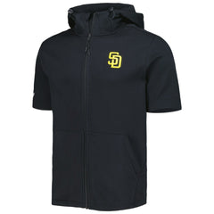 San Diego Padres Levelwear Recruit Full-Zip Short Sleeve Hoodie Black