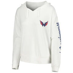 Washington Capitals Concepts Sport Women's Accord Hacci Long Sleeve Hoodie Top White