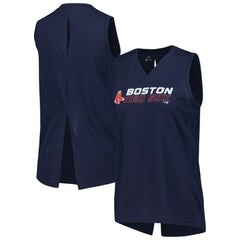 Boston Red Sox Levelwear Women's Paisley Chase V-Neck Tank Top Navy
