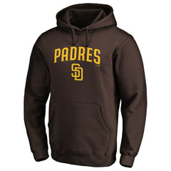 San Diego Padres Team Lock Up Logo Pullover Hoodie Brown
