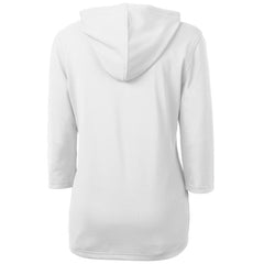 Minnesota Twins Cutter & Buck Women's DryTec Virtue Eco Pique Recycled Half-Zip Pullover Hoodie Top White