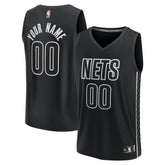 Brooklyn Nets Youth Fast Break Replica Custom Jersey - Statement Edition - Black