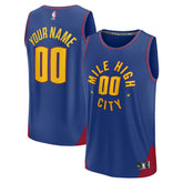 Denver Nuggets Youth Fast Break Replica Custom Jersey sale - Statement Editi- Blue