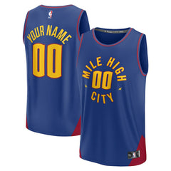 Denver Nuggets Youth Fast Break Replica Custom Jersey sale - Statement Editi- Blue
