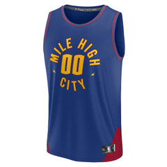 Denver Nuggets Youth Fast Break Replica Custom Jersey sale - Statement Editi- Blue