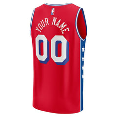 Philadelphia 76ers Youth Fast Break Replica Custom Jersey - Statement Edition - Red