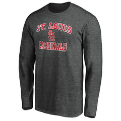 St. Louis Cardinals Heart & Soul Team Long Sleeve T-Shirt Charcoal