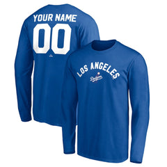 Los Angeles Dodgers Personalized Cooperstown Collection Winning Streak Long Sleeve T-Shirt Royal