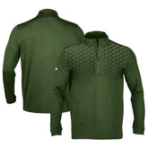 Minnesota Wild Levelwear NHL x PGA Scout Midlayer Quarter-Zip Pullover Top Hunter Green