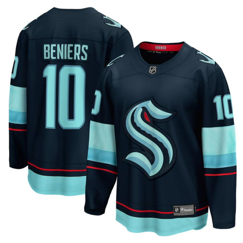 Matty Beniers Seattle Kraken Fanatics Premier Breakaway Player Jersey Deep Sea Blue