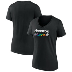 Houston Astros Women's City Pride V-Neck T-Shirt Black