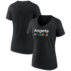 Los Angeles Angels Women's City Pride V-Neck T-Shirt Black