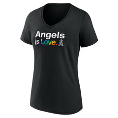 Los Angeles Angels Women's City Pride V-Neck T-Shirt Black