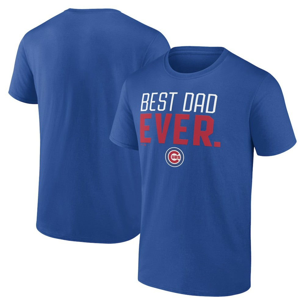 Chicago Cubs Best Dad Ever T-Shirt Royal