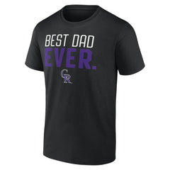 Colorado Rockies Best Dad Ever T-Shirt Black