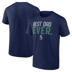 Seattle Mariners Best Dad Ever T-Shirt Navy