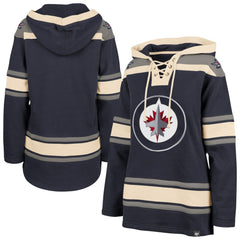 Winnipeg Jets '47 Women's Superior Lacer Pullover Hoodie Navy
