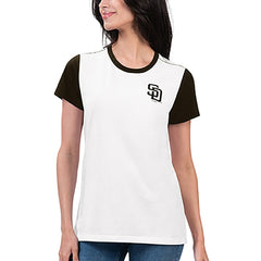 San Diego Padres G-III 4Her by Carl Banks Women's Illustration Ringer T-Shirt White