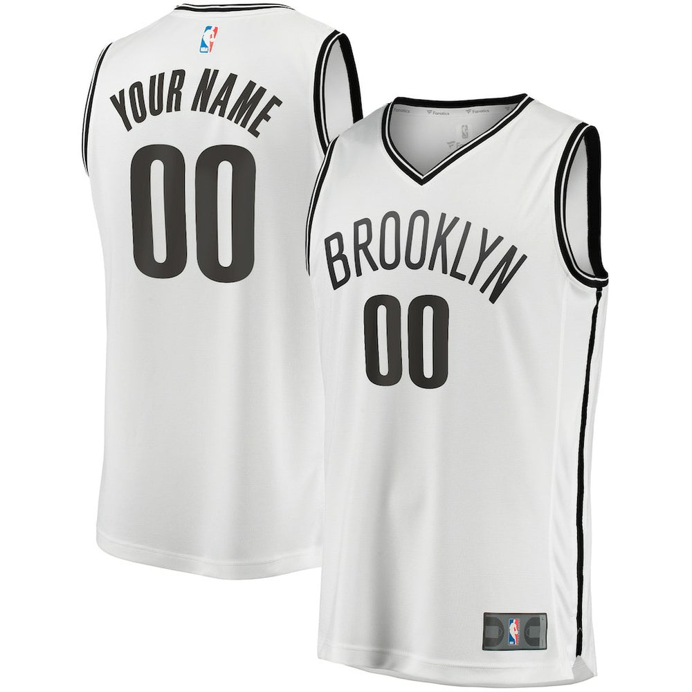 Brooklyn Nets Youth Fast Break Replica Custom Jersey - Association Edition - White