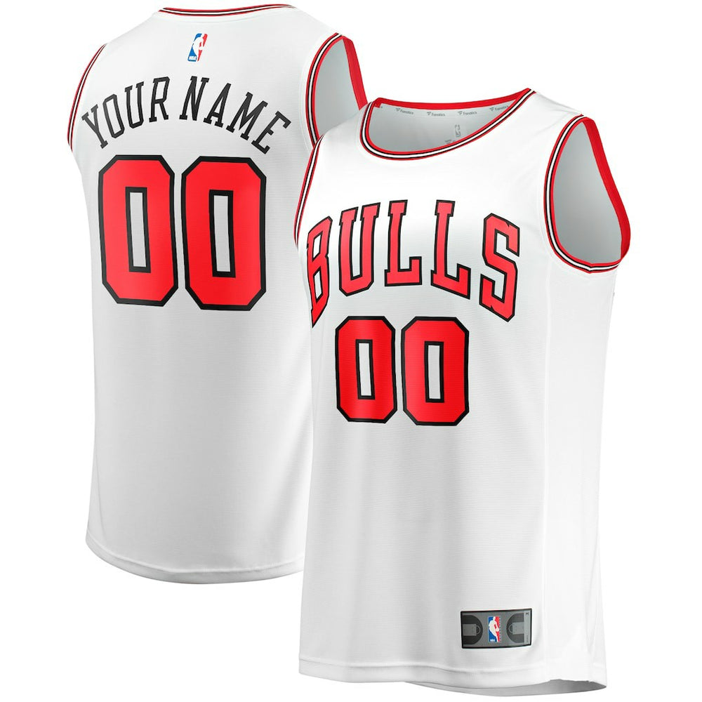 Chicago Bulls Youth Fast Break Replica Custom Jersey sale - Association Editi- White
