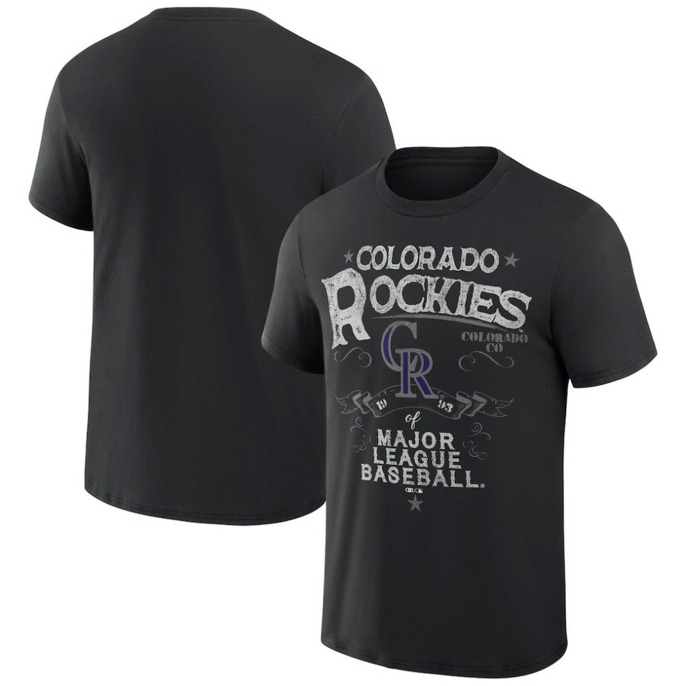 Colorado Rockies Darius Rucker Collection Beach Splatter T-Shirt Black