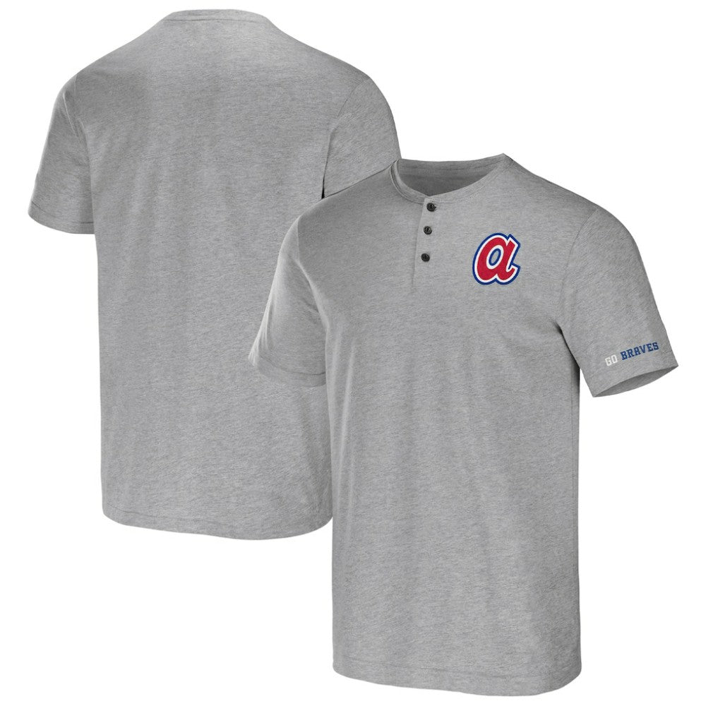 Atlanta Braves Darius Rucker Collection Henley T-Shirt Heather Gray