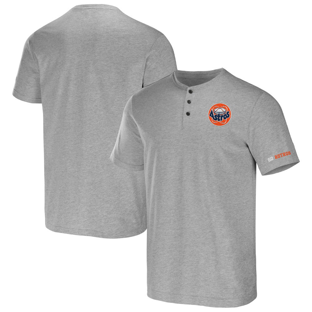 Houston Astros Darius Rucker Collection Henley T-Shirt Heather Gray