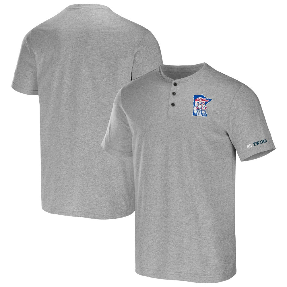 Minnesota Twins Darius Rucker Collection Henley T-Shirt Heather Gray