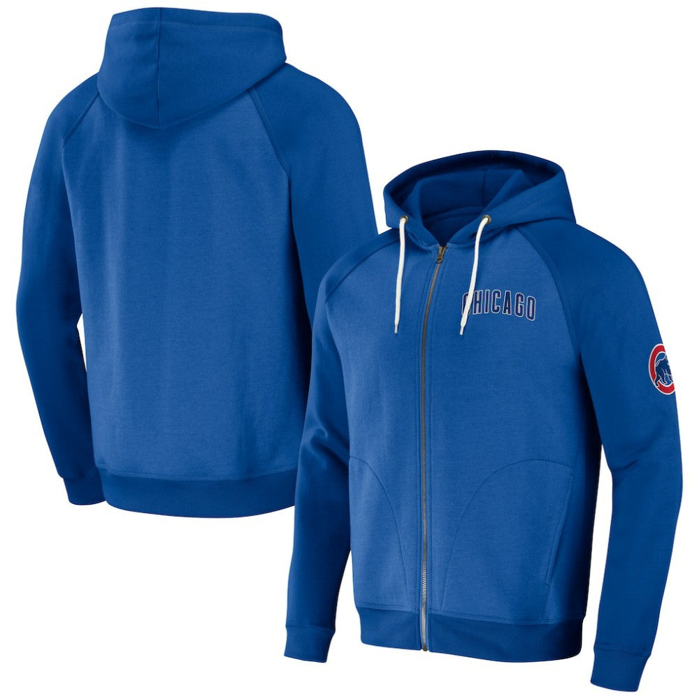 Chicago Cubs Darius Rucker Collection Raglan Full-Zip Hoodie Royal