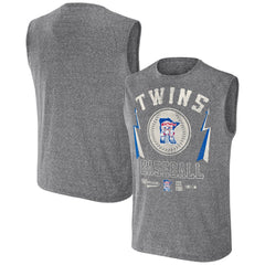 Minnesota Twins Darius Rucker Collection Relaxed-Fit Muscle Tank Top Charcoal