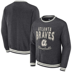 Atlanta Braves Darius Rucker Collection Vintage Pullover Sweatshirt Heather Charcoal
