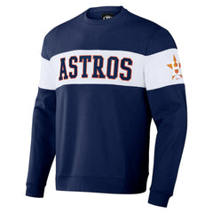 Houston Astros Darius Rucker Collection Stripe Pullover Sweatshirt Navy