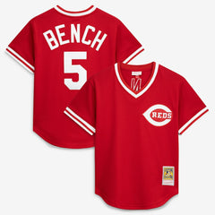 Johnny Bench Cincinnati Reds Authentic Batting Practice Jersey - Scarlet