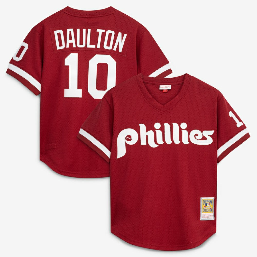 Darren Daulton Philadelphia Phillies Authentic Batting Practice Jersey Scarlet | Mitchell & Ness