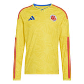 2026 Colombia Men's Stadium Home Long-Sleeve Soccer Jersey Impact Yellow - Adidas