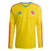 2026 Colombia Men's Authentic Home Long-Sleeve Soccer Jersey Impact Yellow - Adidas