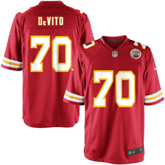 Youth Kansas City Chiefs Mike DeVito Team Color Game Jersey
