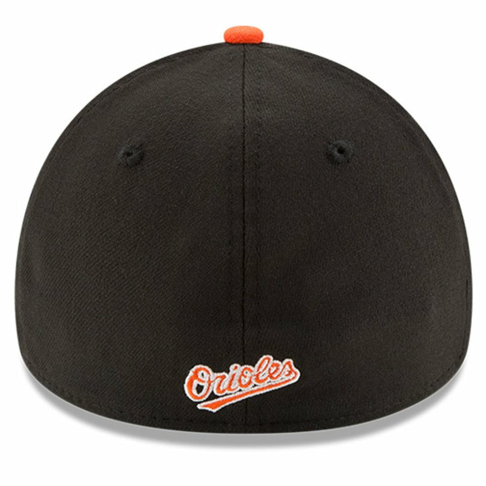 Baltimore Orioles MLB Team Classic Logo 39THIRTY Flex Hat White/Orange | New Era