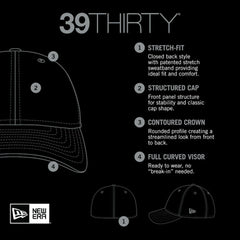 Chicago White Sox MLB Team Classic 39THIRTY Flex Hat Black | New Era