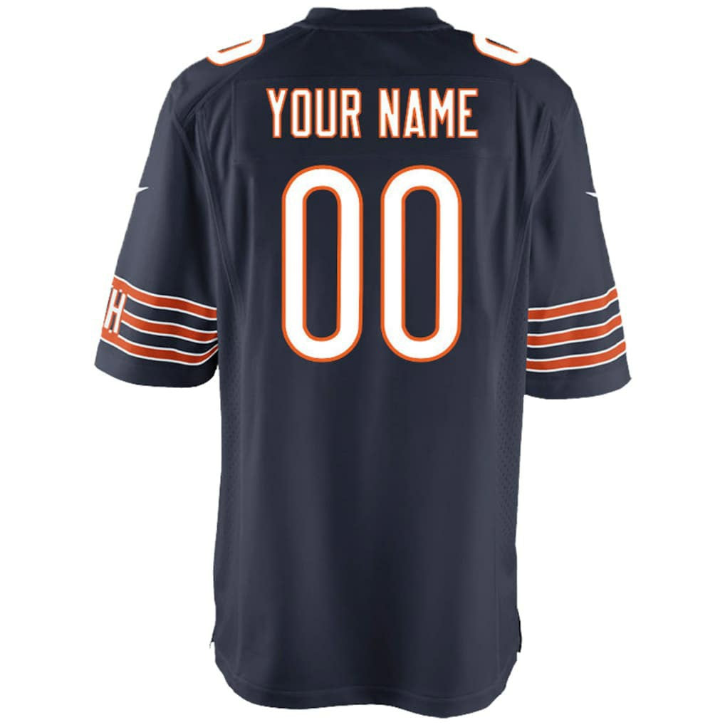 Chicago Bears Youth Custom Game Jersey - Navy